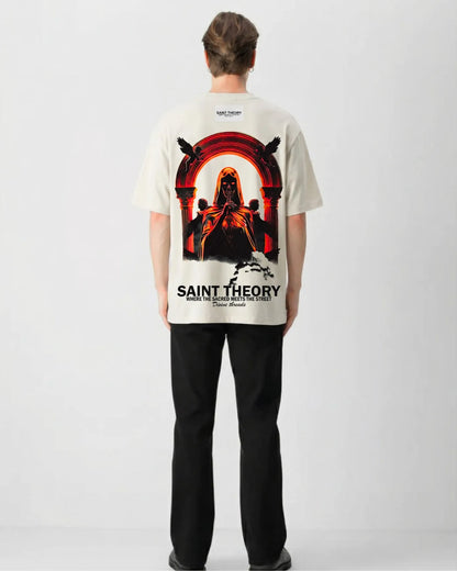 CAMISETA Oversize SAINT THE0RY Evangelium Natural 300 GRAMOS