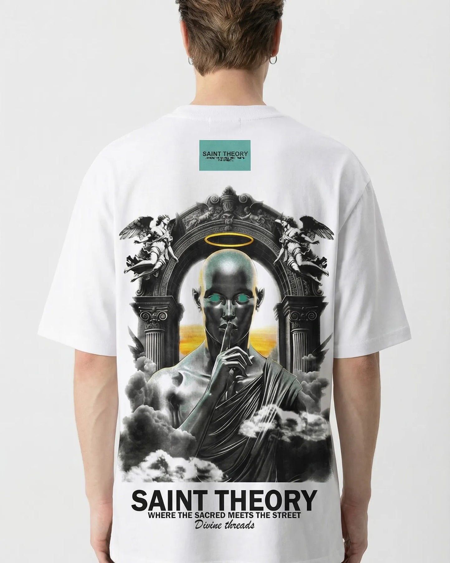 CAMISETA Oversize SAINT THE0RY Courier Angel 300 GRAMOS