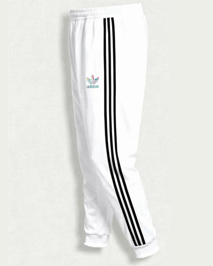 Sudadera Algodon Ad1das 3 Bandas Blanca