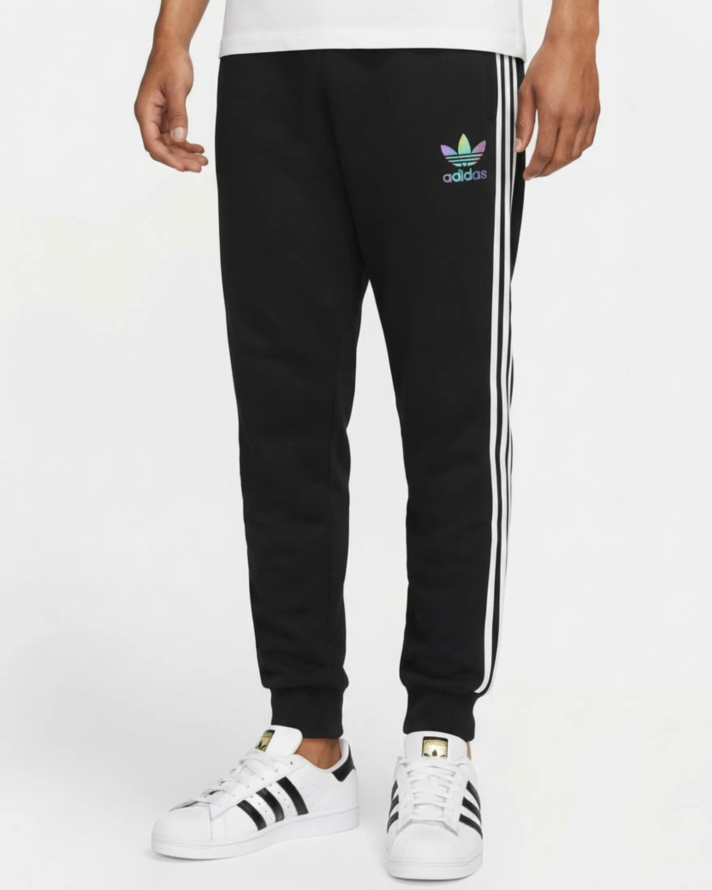 Sudadera Algodon Ad1das 3 Bandas Negra
