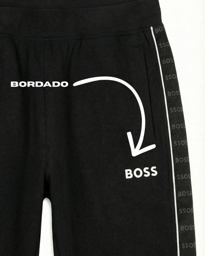 Sudadera Algodon B0SS Relaxed Negra