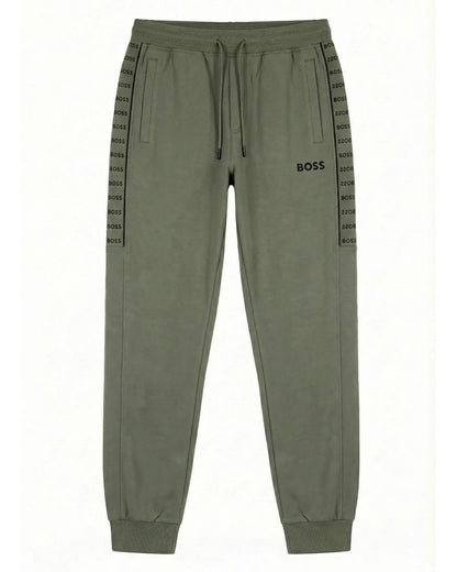 Sudadera Algodon B0SS Relaxed Verde Militar