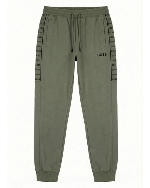 Sudadera Algodon B0SS Relaxed Verde Militar